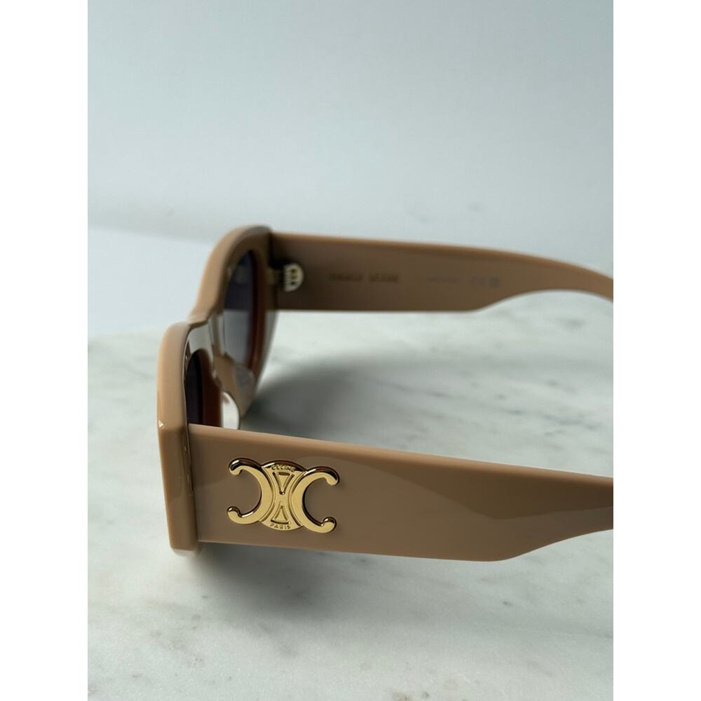 NEW Celine CL40308U Triomphe Cat Eye Nude Sunglasses - Picture 5 of 7